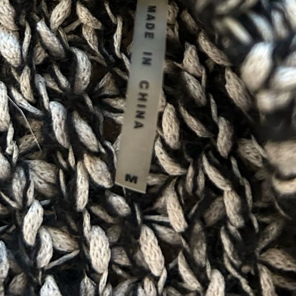 Black and white cardigan with open front size M - Picture 6 of 7